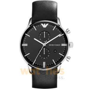 Emporio Armani Men’s Quartz Black Leather Strap Black Dial 43mm Watch AR0397 UAE DUBAI AJMAN SHARJAH ABU DHABI RAS AL KHAIMA UMM UL QUWAIN ALAIN FUJAIRAH