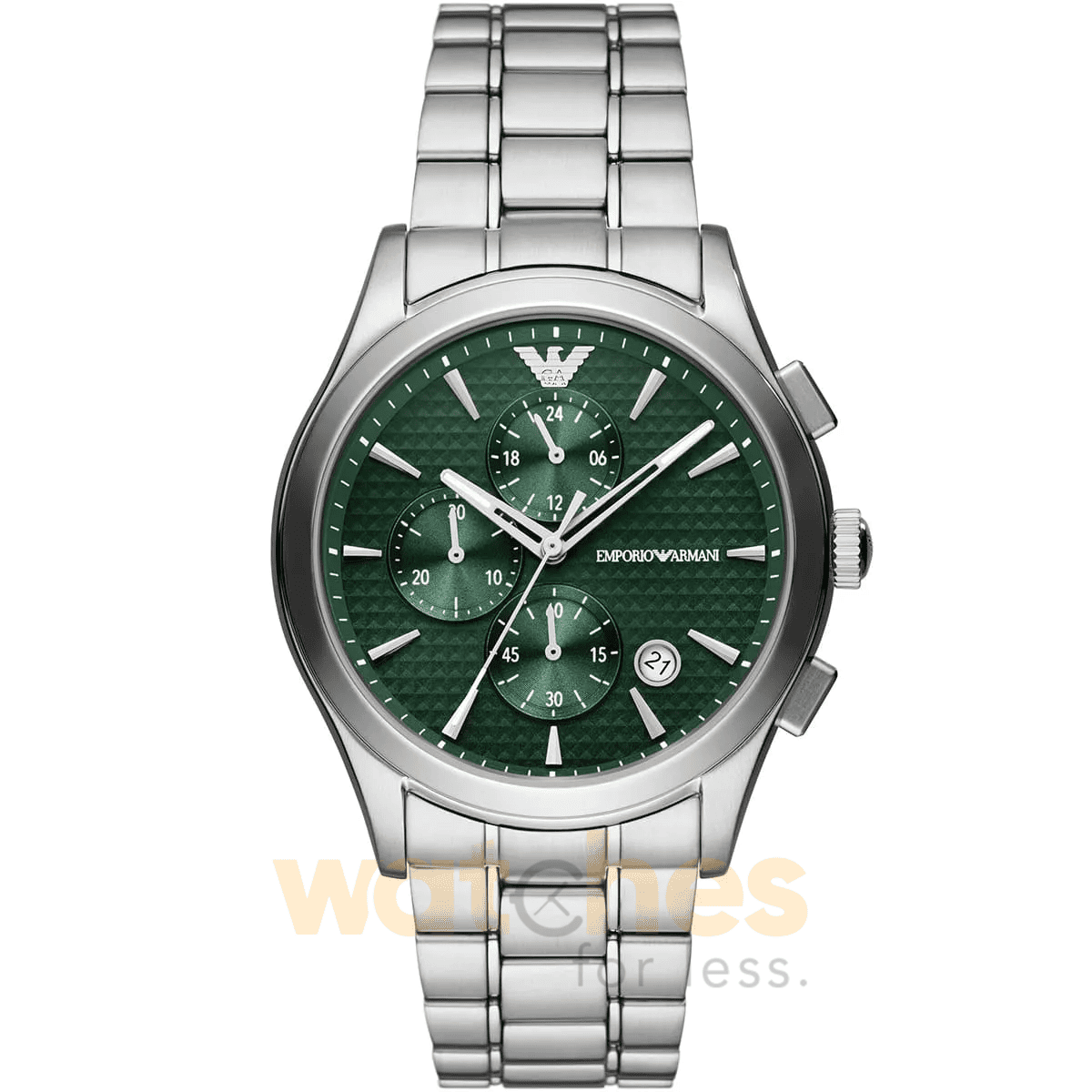 Emporio Armani Men’s Quartz Silver Stainless Steel Green Dial 42mm Watch AR11529 UAE DUBAI AJMAN SHARJAH ABU DHABI RAS AL KHAIMA UMM UL QUWAIN ALAIN FUJAIRAH