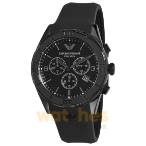 Emporio Armani Men’s Quartz Black Silicone Strap Black Dial 42mm Watch AR1434 UAE DUBAI AJMAN SHARJAH ABU DHABI RAS AL KHAIMA UMM UL QUWAIN ALAIN FUJAIRAH
