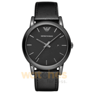 Emporio Armani Men’s Quartz Black Leather Strap Black Dial 41mm Watch AR1732 UAE DUBAI AJMAN SHARJAH ABU DHABI RAS AL KHAIMA UMM UL QUWAIN ALAIN FUJAIRAH