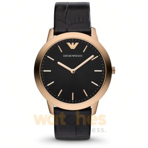 Emporio Armani Men’s Quartz Black Leather Strap Black Dial 42mm Watch AR1742 UAE DUBAI AJMAN SHARJAH ABU DHABI RAS AL KHAIMA UMM UL QUWAIN ALAIN FUJAIRAH