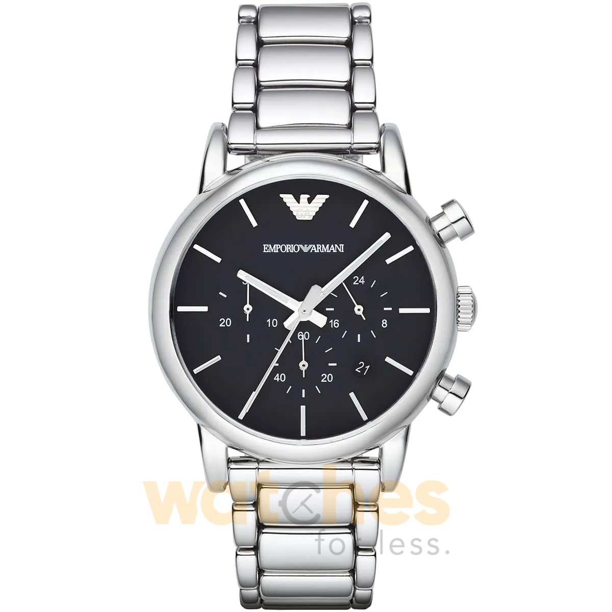 Emporio Armani Men’s Quartz Silver Stainless Steel Black Dial 41mm Watch AR1853 UAE DUBAI AJMAN SHARJAH ABU DHABI RAS AL KHAIMA UMM UL QUWAIN ALAIN FUJAIRAH