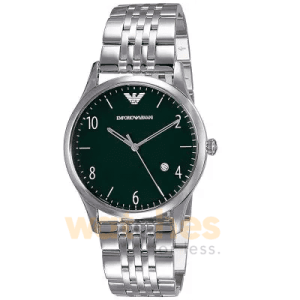 Emporio Armani Men’s Quartz Silver Stainless Steel Green Dial 41mm Watch AR1943. UAE DUBAI AJMAN SHARJAH ABU DHABI RAS AL KHAIMA UMM UL QUWAIN ALAIN FUJAIRAH