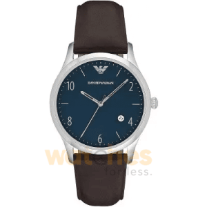 Emporio Armani Men’s Quartz Brown Leather Strap Blue Dial 41mm Watch AR1944 UAE DUBAI AJMAN SHARJAH ABU DHABI RAS AL KHAIMA UMM UL QUWAIN ALAIN FUJAIRAH