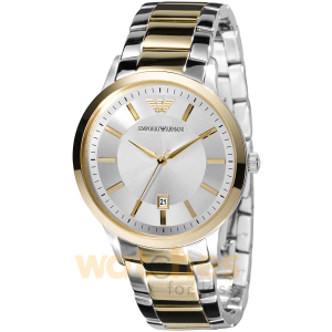 Emporio Armani Men’s Quartz Two Tone Stainless Steel Silver Dial 38mm Watch AR2450 UAE DUBAI AJMAN SHARJAH ABU DHABI RAS AL KHAIMA UMM UL QUWAIN ALAIN FUJAIRAH