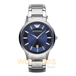 Emporio Armani Men’s Quartz Silver Stainless Steel Blue Dial 43mm Watch AR2477 UAE DUBAI AJMAN SHARJAH ABU DHABI RAS AL KHAIMA UMM UL QUWAIN ALAIN FUJAIRAH