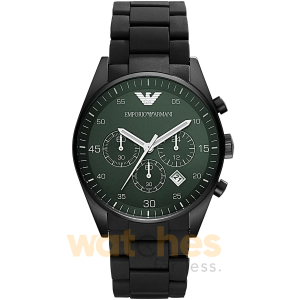 Emporio Armani Men’s Quartz Black Stainless Steel Green Dial 43mm Watch AR5922 UAE DUBAI AJMAN SHARJAH ABU DHABI RAS AL KHAIMA UMM UL QUWAIN ALAIN FUJAIRAH