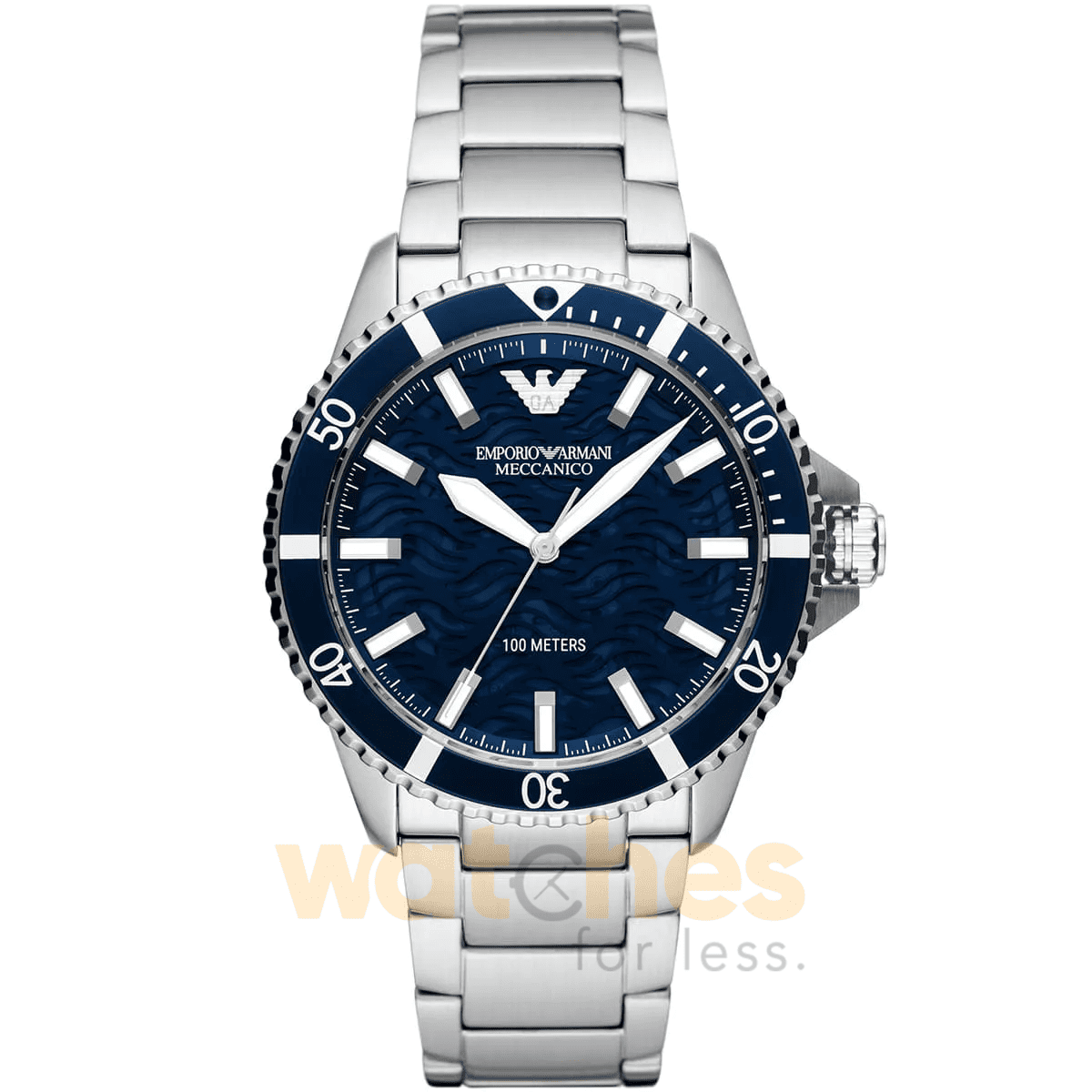 Emporio Armani Men’s Automatic Silver Stainless Steel Blue Dial 42mm Watch AR60059 UAE DUBAI AJMAN SHARJAH ABU DHABI RAS AL KHAIMA UMM UL QUWAIN ALAIN FUJAIRAH