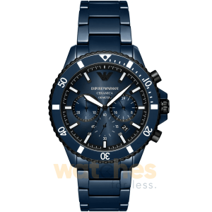 Emporio Armani Men’s Quartz Blue Ceramic Chain Blue Dial 43mm Watch AR70009 UAE DUBAI AJMAN SHARJAH ABU DHABI RAS AL KHAIMA UMM UL QUWAIN ALAIN FUJAIRAH