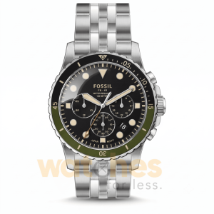 Fossil Men’s Quartz Silver Stainless Steel Black Dial 42mm Watch FS5864 UAE DUBAI AJMAN SHARJAH ABU DHABI RAS AL KHAIMA UMM UL QUWAIN ALAIN FUJAIRAH