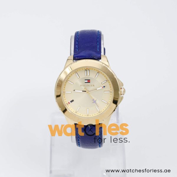 Tommy Hilfiger Women’s Quartz Blue Leather Strap Gold Dial 38mm Watch 1781431 UAE DUBAI AJMAN SHARJAH ABU DHABI RAS AL KHAIMA UMM UL QUWAIN ALAIN FUJAIRAH