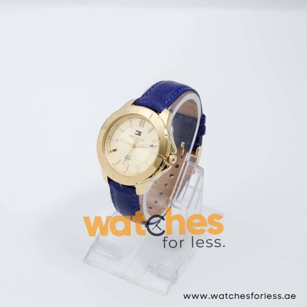 Tommy Hilfiger Women’s Quartz Blue Leather Strap Gold Dial 38mm Watch 1781431 UAE DUBAI AJMAN SHARJAH ABU DHABI RAS AL KHAIMA UMM UL QUWAIN ALAIN FUJAIRAH