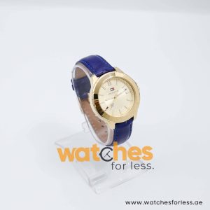 Tommy Hilfiger Women’s Quartz Blue Leather Strap Gold Dial 38mm Watch 1781431 UAE DUBAI AJMAN SHARJAH ABU DHABI RAS AL KHAIMA UMM UL QUWAIN ALAIN FUJAIRAH