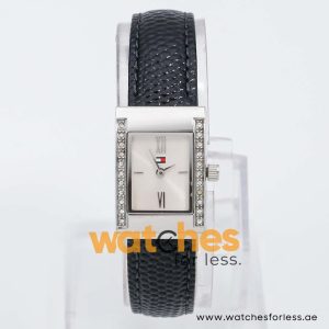 Tommy Hilfiger Women’s Quartz Black Leather Strap Silver Dial 20mm Watch F80193 UAE DUBAI AJMAN SHARJAH ABU DHABI RAS AL KHAIMA UMM UL QUWAIN ALAIN FUJAIRAH