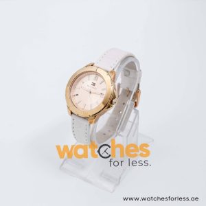 Tommy Hilfiger Women’s Quartz White Leather Strap Rose Gold Dial 38mm Watch 1781432 UAE DUBAI AJMAN SHARJAH ABU DHABI RAS AL KHAIMA UMM UL QUWAIN ALAIN FUJAIRAH