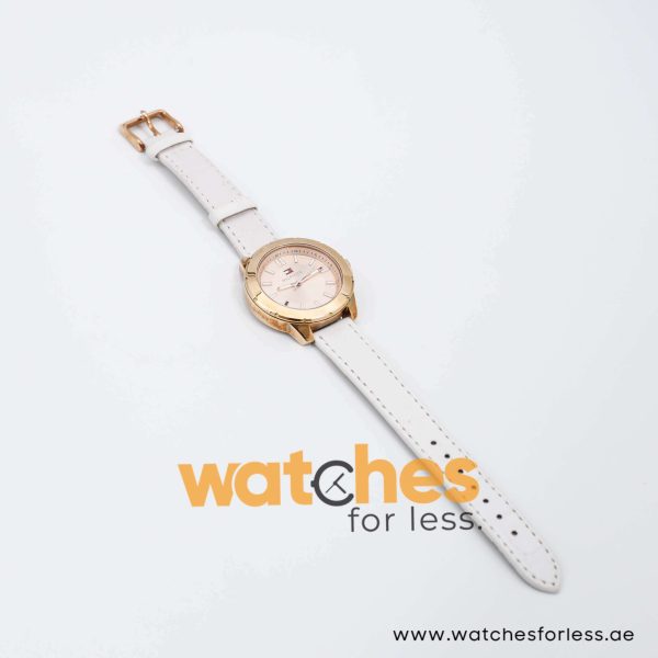 Tommy Hilfiger Women’s Quartz White Leather Strap Rose Gold Dial 38mm Watch 1781432 UAE DUBAI AJMAN SHARJAH ABU DHABI RAS AL KHAIMA UMM UL QUWAIN ALAIN FUJAIRAH