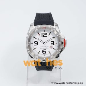 Tommy Hilfiger Men’s Quartz Black Silicone Strap White Dial 46mm Watch 1790710 UAE DUBAI AJMAN SHARJAH ABU DHABI RAS AL KHAIMA UMM UL QUWAIN ALAIN FUJAIRAH