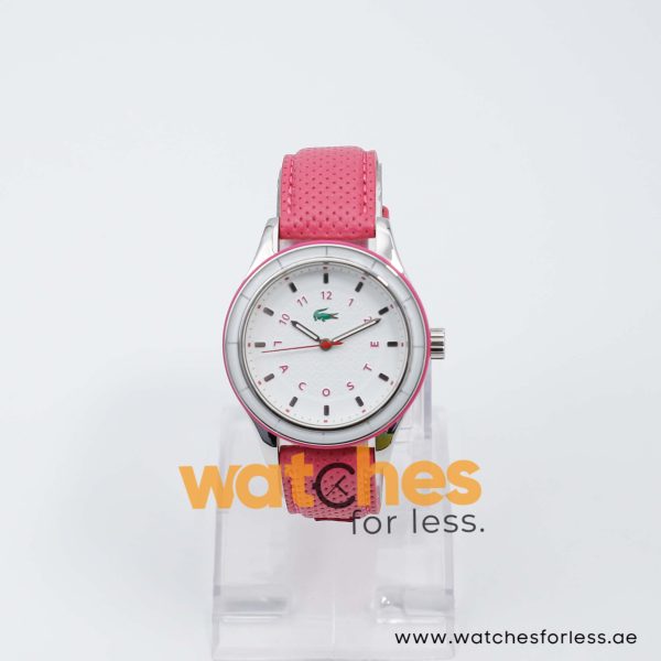 Lacoste Women’s Quartz Pink Leather Strap White Dial 38mm Watch 2000741