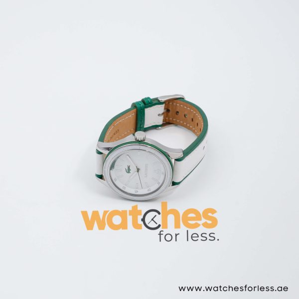 Lacoste Women’s Quartz Green & White Leather Strap White Dial 38mm Watch 2000829