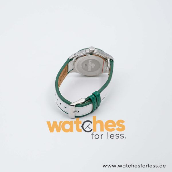 Lacoste Women’s Quartz Green & White Leather Strap White Dial 38mm Watch 2000829