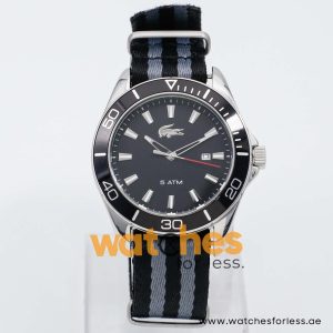 Lacoste Men’s Quartz Two Tone Nylon Strap Black Dial 43mm Watch 2010458