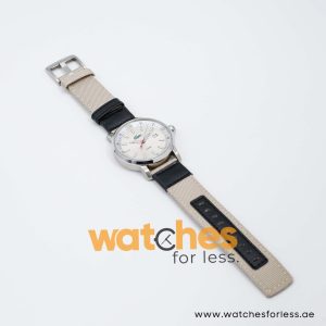 Lacoste Men’s Quartz Sand Nylon Strap Silver Dial 43mm Watch 2010340/1