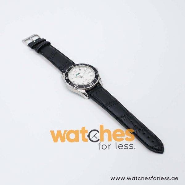 Lacoste Men’s Quartz Black Leather Strap White Dial 43mm Watch 2010442