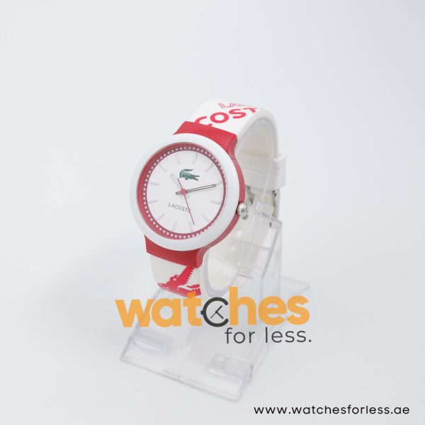 Lacoste Kids Quartz Pink & White Silicone Strap White Dial 40mm Watch 2010523