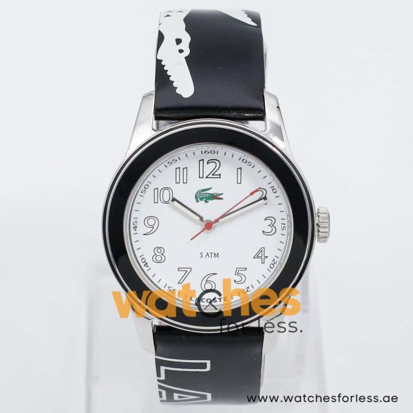 Lacoste Women’s Quartz Black & White Leather Strap White Dial 38mm Watch 2000516