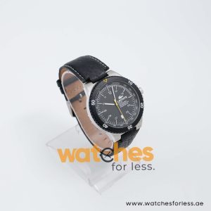 Lacoste Men’s Quartz Black Leather Strap Black Dial 44mm Watch 2010554