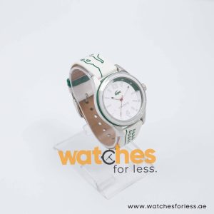 Lacoste Women’s Quartz Green & White Leather Strap White Dial 39mm Watch 2000830