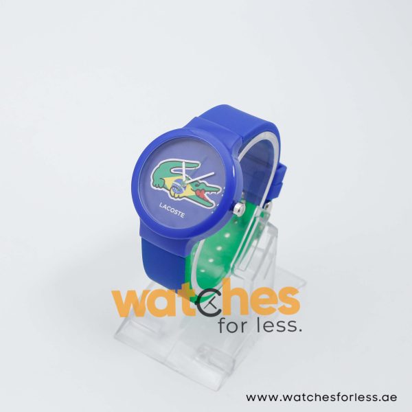 Lacoste Kids Quartz Blue & Green Silicone Strap Blue Dial 40mm Watch 2020069