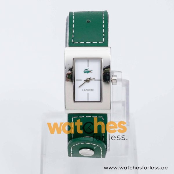 Lacoste Women’s Quartz Green Leather Strap White Dial 21mm Watch 2000657