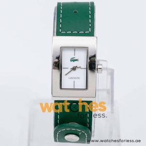 Lacoste Women’s Quartz Green Leather Strap White Dial 21mm Watch 2000657