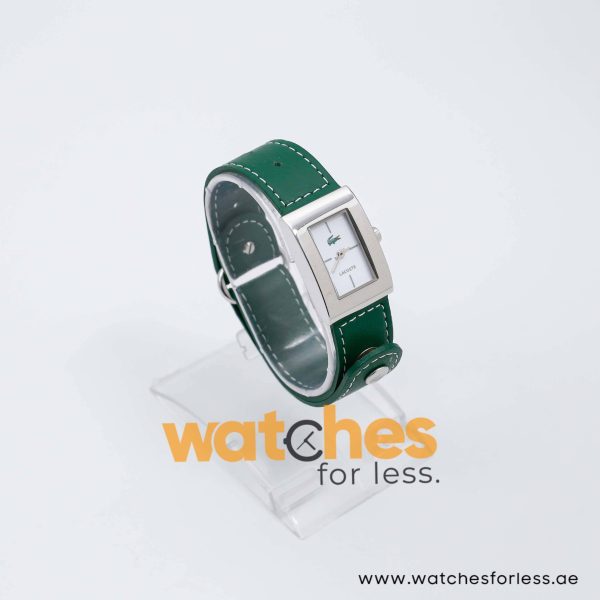 Lacoste Women’s Quartz Green Leather Strap White Dial 21mm Watch 2000657