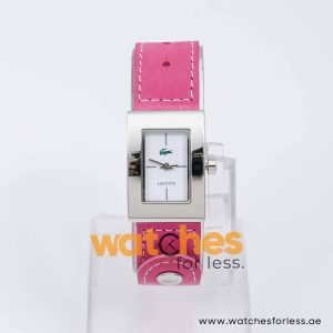 Lacoste Women’s Quartz Pink Leather Strap White Dial 21mm Watch 2000570