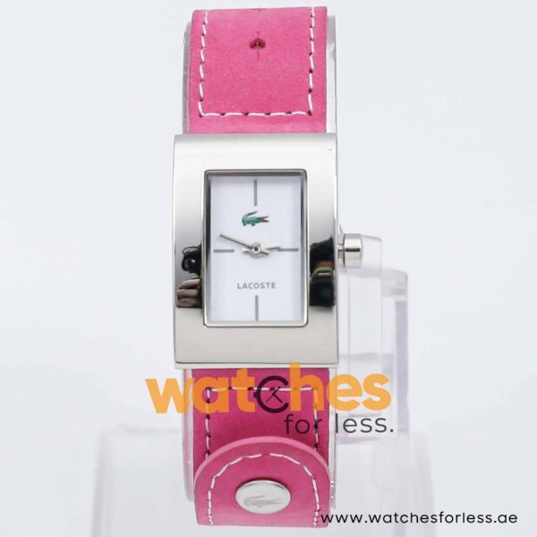 Lacoste Women’s Quartz Pink Leather Strap White Dial 21mm Watch 2000570