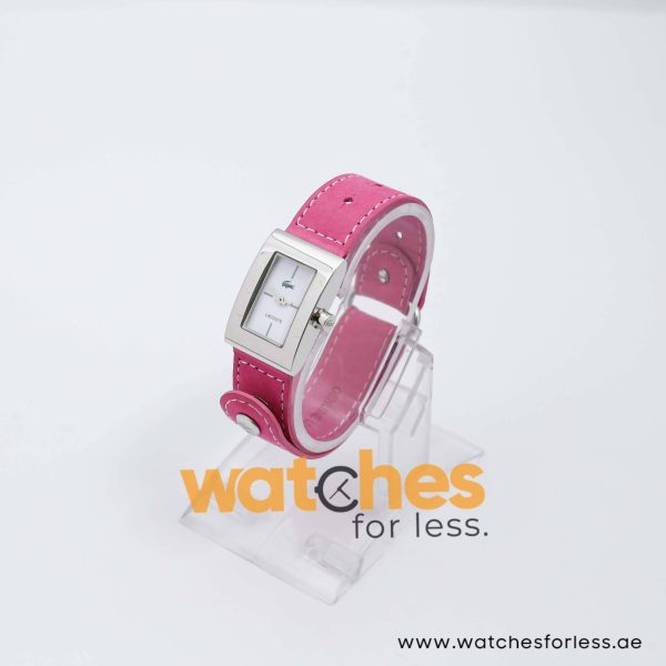 Lacoste Women’s Quartz Pink Leather Strap White Dial 21mm Watch 2000570