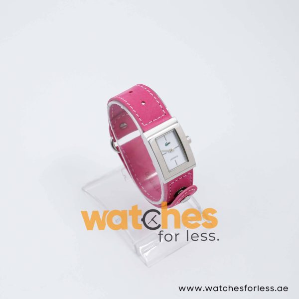 Lacoste Women’s Quartz Pink Leather Strap White Dial 21mm Watch 2000570