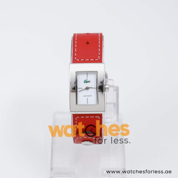 Lacoste Women’s Quartz Red Leather Strap White Dial 21mm Watch 2000571