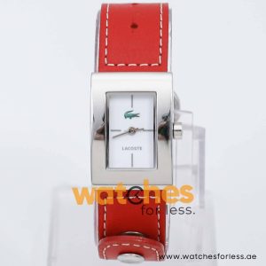 Lacoste Women’s Quartz Red Leather Strap White Dial 21mm Watch 2000571