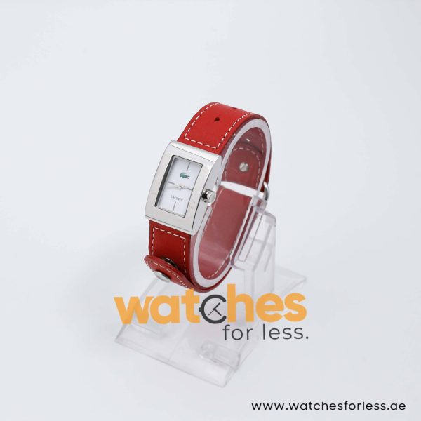 Lacoste Women’s Quartz Red Leather Strap White Dial 21mm Watch 2000571