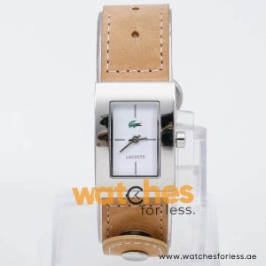 Lacoste Women’s Quartz Camel Leather Strap White Dial 21mm Watch 2000571/1