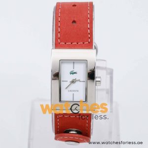 Lacoste Women’s Quartz Red Leather Strap White Dial 21mm Watch 2000657/3
