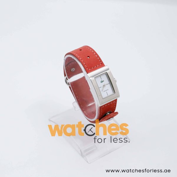 Lacoste Women’s Quartz Red Leather Strap White Dial 21mm Watch 2000657/3