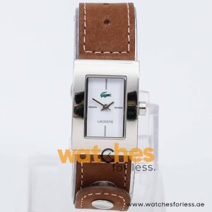 Lacoste Women’s Quartz Brown Leather Strap White Dial 21mm Watch 2000570/1