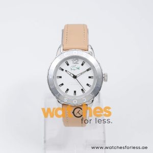 Lacoste Women’s Quartz Cream Leather Strap White Dial 40mm Watch 2000667