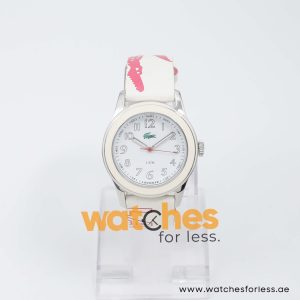 Lacoste Women’s Pink & White Leather Strap White Dial 38mm Watch 2000515