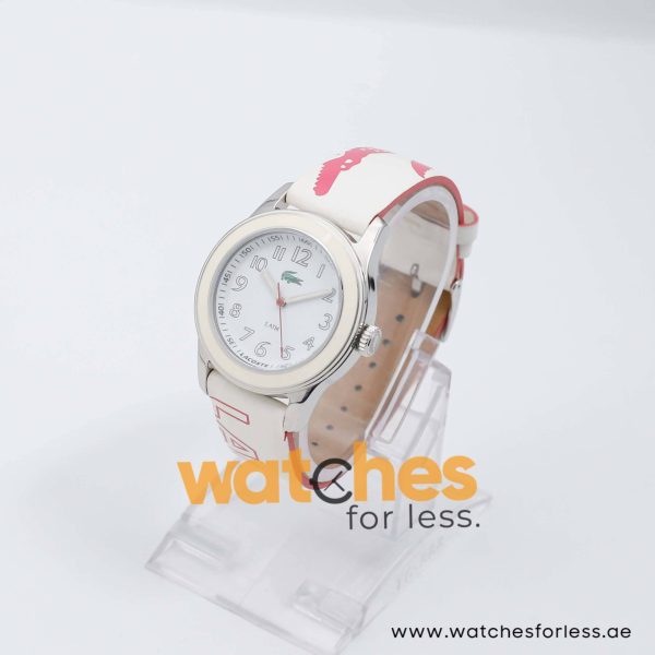 Lacoste Women’s Pink & White Leather Strap White Dial 38mm Watch 2000515