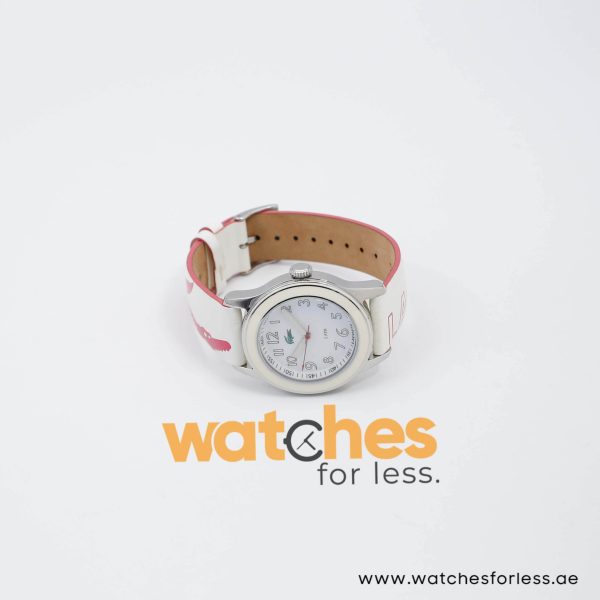 Lacoste Women’s Pink & White Leather Strap White Dial 38mm Watch 2000515